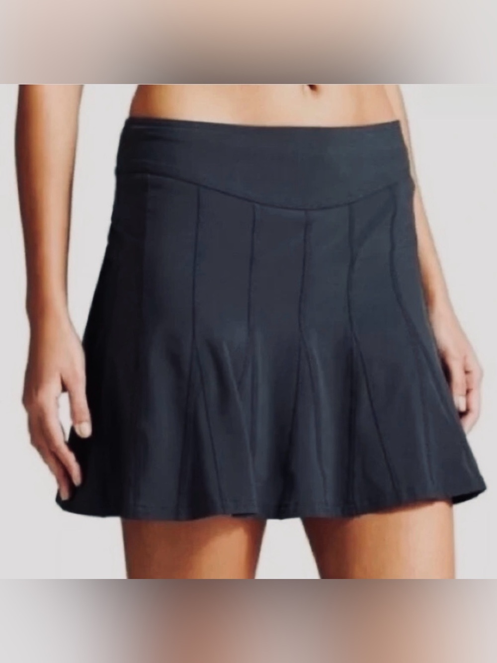 Athleta Wear About Black Pleated Skort. Size 2.